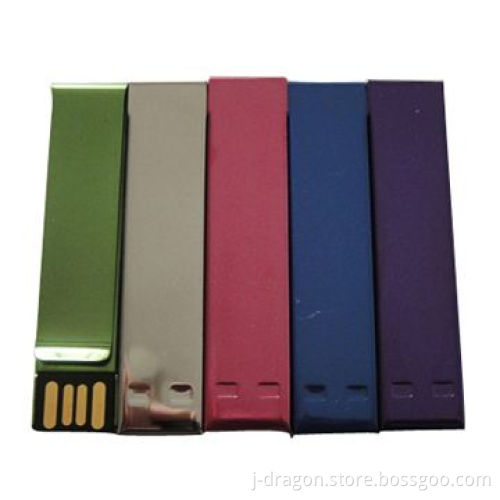 Clip-shaped USB Flash Drives, UDP Chipset, Stainless Steel Material, Available in Various Colors